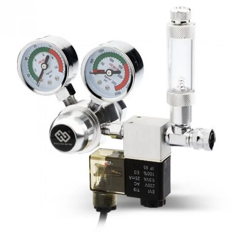 Aquarium Co2 Regulator with Check Valve Bubble Counter Magnetic Solenoid Valve Aquarium Carbon Dioxide Pressure Reducing Valve
Aquarium Co2 Regulator with Check Valve Bubble Counter Magnetic Solenoid Valve Aquarium Carbon Dioxide Pressure Reducing Valve