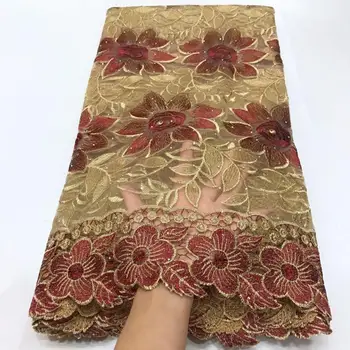 2020 Latest High Quality African Lace Fabric Coffee French Net Embroidery Tulle Lace Fabric For Nigerian Wedding Party Dress
2020 Latest High Quality African Lace Fabric Coffee French Net Embroidery Tulle Lace Fabric For Nigerian Wedding Party Dress