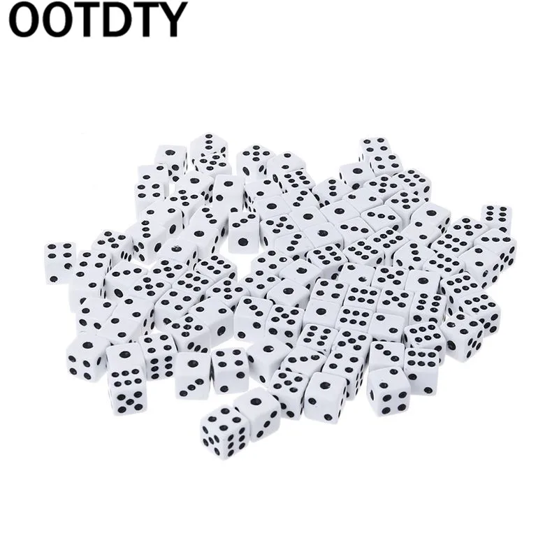 100pcs 8mm Plastic White Game Dice Six Sided Decider Birthday Parties Board Game27RD
100pcs 8mm Plastic White Game Dice Six Sided Decider Birthday Parties Board Game27RD