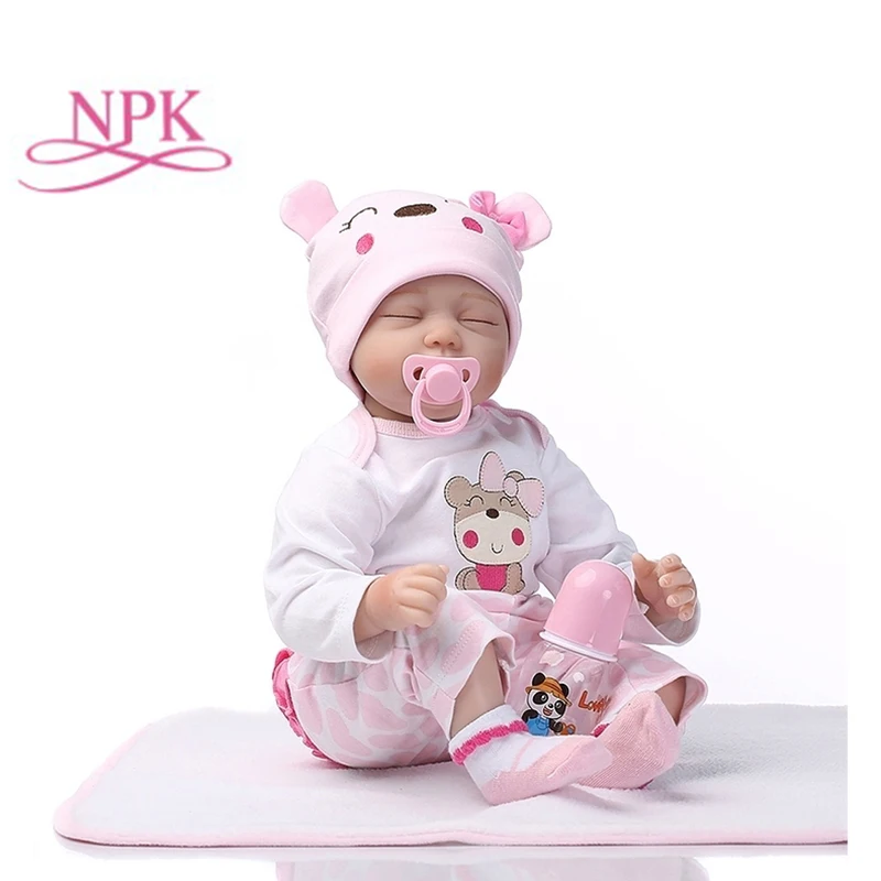 Кукла Спящий новорожденный NPK 40/55 см детский манеж подарок для девочек мягкая