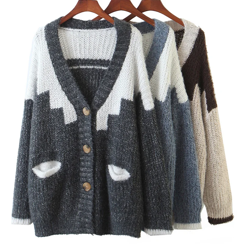 Oversized V Neck Cardigan Sweaters Women Fashion Thick Jacquard Sweater Women Elegant Pockets Loose Sweaters Female Ladies HT
Oversized V Neck Cardigan Sweaters Women Fashion Thick Jacquard Sweater Women Elegant Pockets Loose Sweaters Female Ladies HT