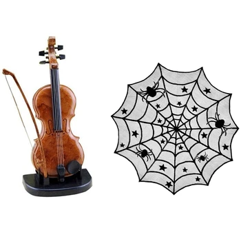 2 Pcs Accessories: 1 Pcs Spiderweb Tablecloth Black Lace Table Covers & 1 Pcs Hand-Drawn Violin Music Box
2 Pcs Accessories: 1 Pcs Spiderweb Tablecloth Black Lace Table Covers & 1 Pcs Hand-Drawn Violin Music Box