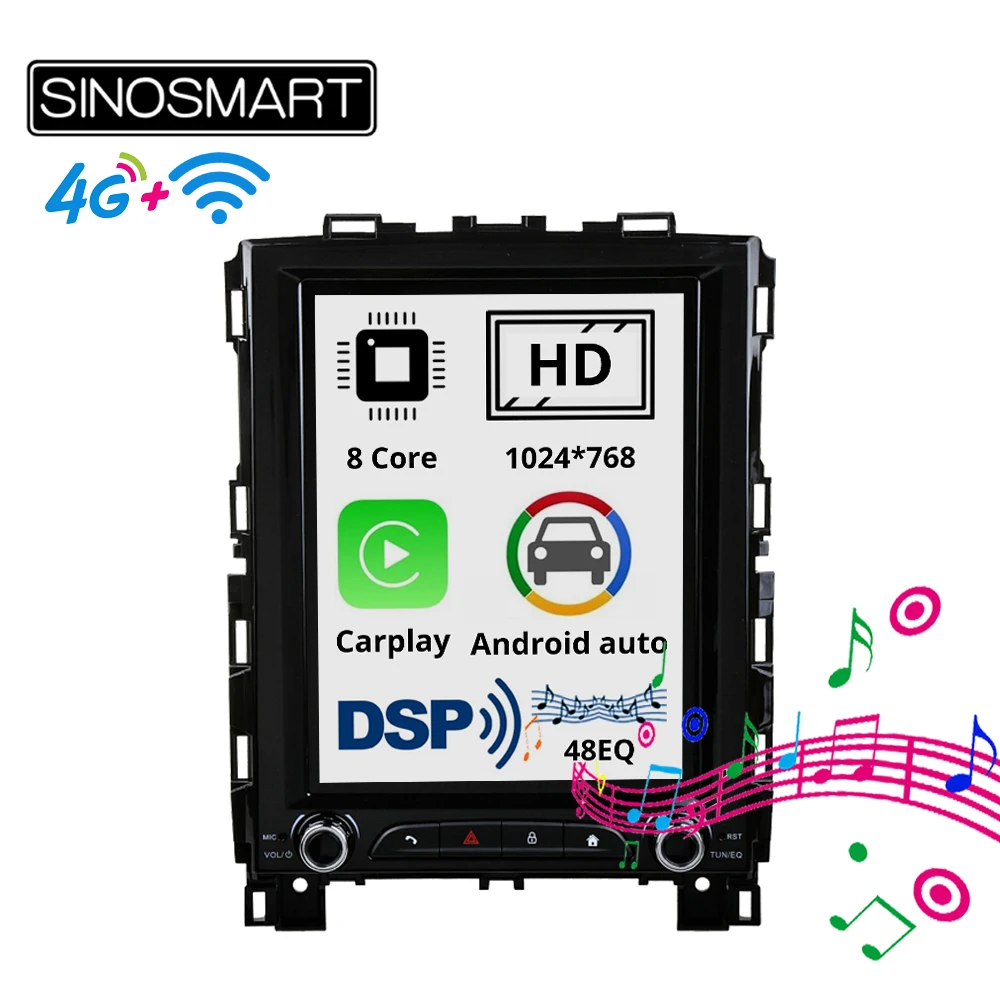 Sinosmart 8 ядро 48EQ автомобильный GPS навигации радио для Koleos Megane 4 Tesla стиль талисман SM6