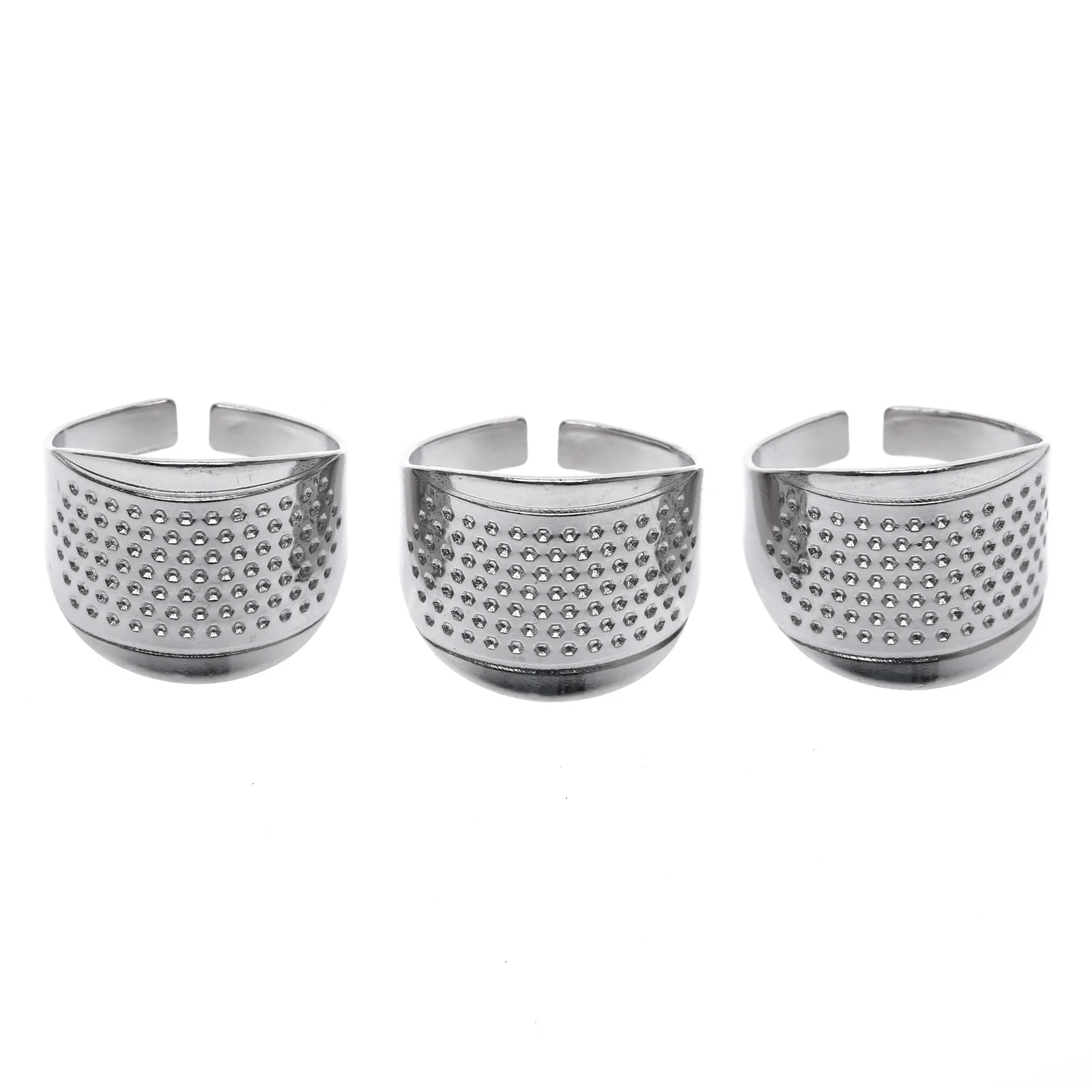 3Pcs/lot Adjustable Size Finger Protector Silver Ring Thimble Sewing Thimbles Adjustable Handmade Machine Leather Craft Tools
3Pcs/lot Adjustable Size Finger Protector Silver Ring Thimble Sewing Thimbles Adjustable Handmade Machine Leather Craft Tools