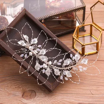 Wholesale Rose Gold/Silver Color Handmade Leaves Crystal Headband for Noiva Bride Bridal Wedding Hairband Dress Ornaments 
Wholesale Rose Gold/Silver Color Handmade Leaves Crystal Headband for Noiva Bride Bridal Wedding Hairband Dress Ornaments