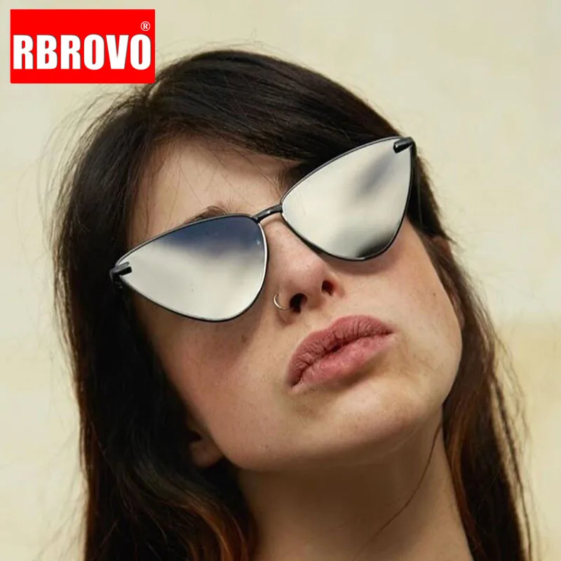 RBROVO 2020 Ocean Cat Eye солнцезащитные очки для женщин фирменный дизайн яркие цвета