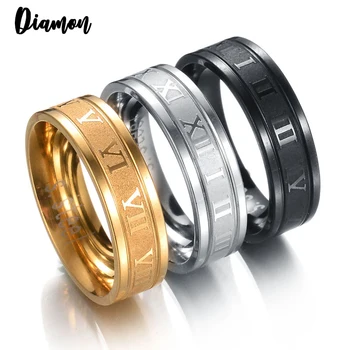 Diamon 4-8mm Stainless Steel Roman Numbers For Women Men Cubic Zirconia Hollow Wedding Band Round Black Finger Ring Jewelry
Diamon 4-8mm Stainless Steel Roman Numbers For Women Men Cubic Zirconia Hollow Wedding Band Round Black Finger Ring Jewelry