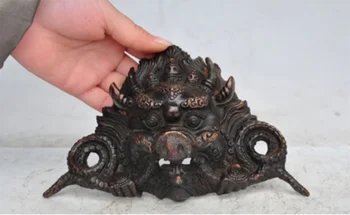 7"old chinese fengshui bronze Skull snake Weird Wild boar beast statue face mask
7"old chinese fengshui bronze Skull snake Weird Wild boar beast statue face mask