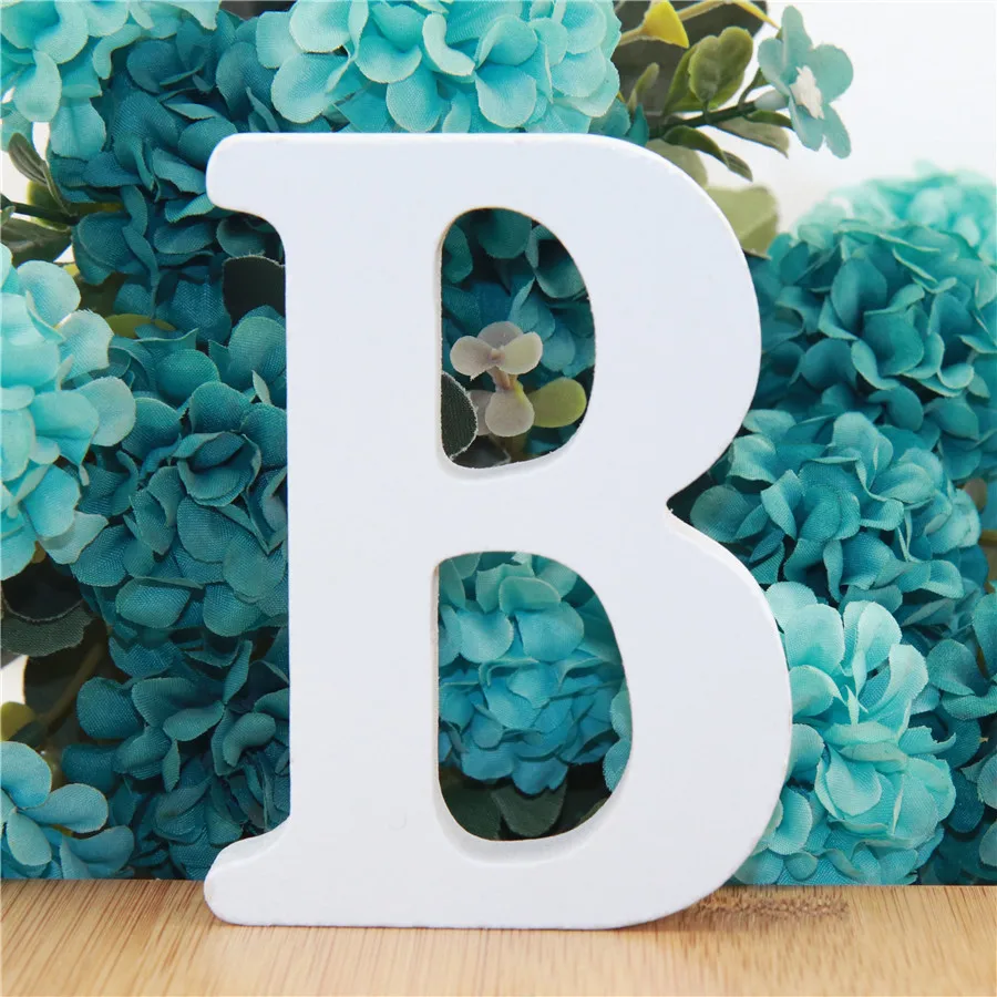 

1pc 10cm White Wooden Letters Alphabet DIY Word Letter Party Wedding Home Decor Name Design Art Crafts Standing 3.94 Inches