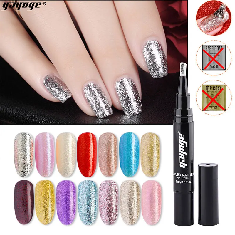 Yayoge Varnish Pencil One Step gel Nail Pen Polish No Need Top Base 3 In 1 UV Gel Lacquer Glitter Polish Soak Off Gel Nails Art 
Yayoge Varnish Pencil One Step gel Nail Pen Polish No Need Top Base 3 In 1 UV Gel Lacquer Glitter Polish Soak Off Gel Nails Art