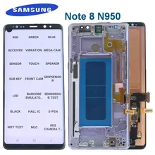 Ensemble écran tactile LCD, avec châssis, points noirs, pour Samsung Galaxy Note 8 N950A N950, Original=