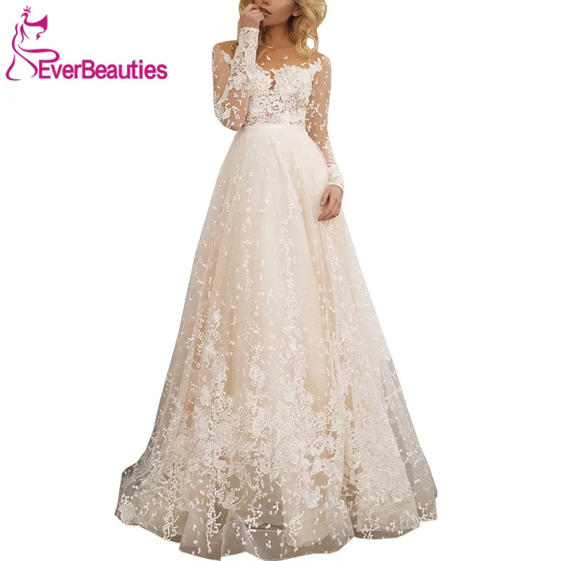 Vestido De Noiva Wedding Dress 2019 Tulle Appliques Long Sleeves Backless Bridal Gowns
Vestido De Noiva Wedding Dress 2019 Tulle Appliques Long Sleeves Backless Bridal Gowns