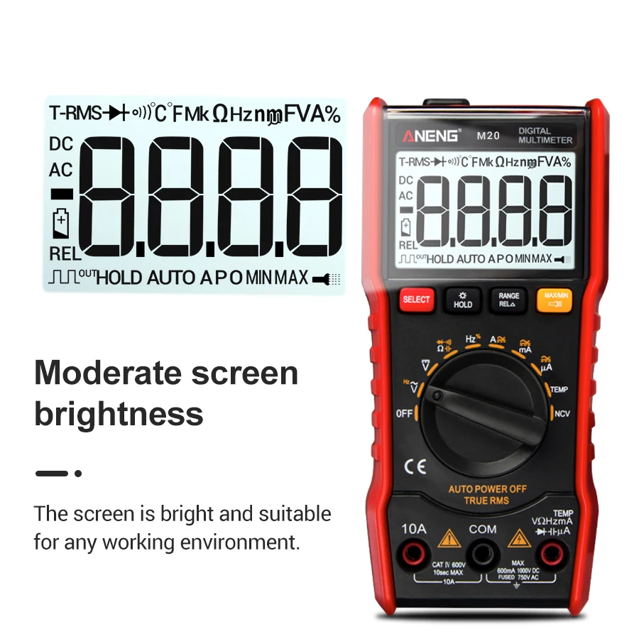 6000 Counts Multimeter True RMS Digital Professional Auto Range Multimeter AC/DC Multitester Avometer With Flash Backlight
6000 Counts Multimeter True RMS Digital Professional Auto Range Multimeter AC/DC Multitester Avometer With Flash Backlight