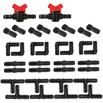 Irrigation Fittings Kit, Irrigation Barbed Connectors for 34 Piec Irrigation Water Hose Connector
Irrigation Fittings Kit, Irrigation Barbed Connectors for 34 Piec Irrigation Water Hose Connector