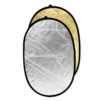 2 In 1 Gold/Sliver Double Side Photo Studio Reflector Folding Oval Photography Reflector Soft Lighting Board 60*90cm
2 In 1 Gold/Sliver Double Side Photo Studio Reflector Folding Oval Photography Reflector Soft Lighting Board 60*90cm