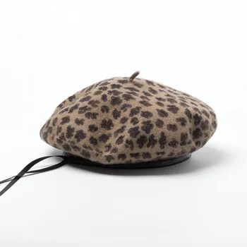 KMS Autumn and winter new fashion casual pu leather hemming adjustable leopard print woolen beret painter hat 56-58cm
KMS Autumn and winter new fashion casual pu leather hemming adjustable leopard print woolen beret painter hat 56-58cm