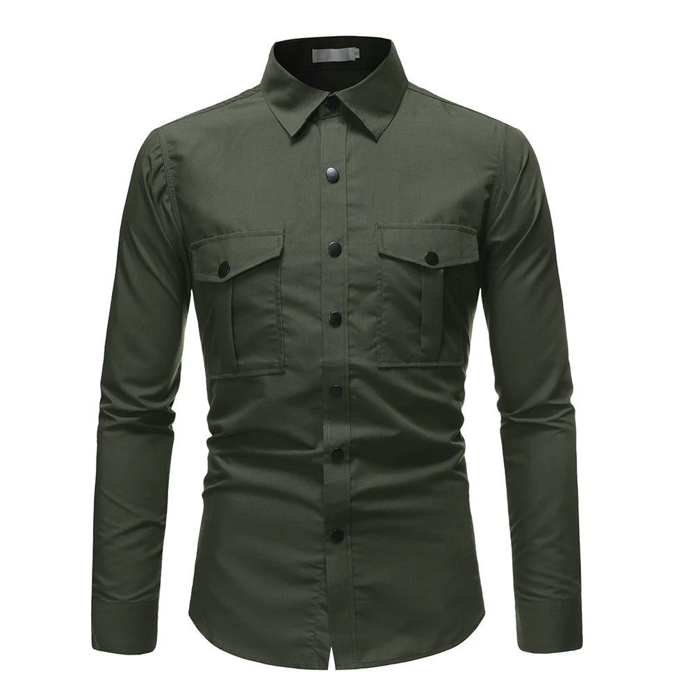 2019 New Autumn Button Cootn Military Shirt Men Long Sleeve Casual Shirts Tactical Business Shirt
2019 New Autumn Button Cootn Military Shirt Men Long Sleeve Casual Shirts Tactical Business Shirt