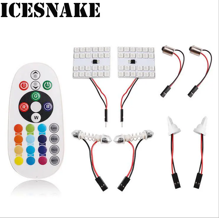 Icesnake 2Pcs RGB T10 W5W 194 Festoon Multi-function Interior Dome Light Festoon Dome Atmosphere Car Roof Light lamp
Icesnake 2Pcs RGB T10 W5W 194 Festoon Multi-function Interior Dome Light Festoon Dome Atmosphere Car Roof Light lamp