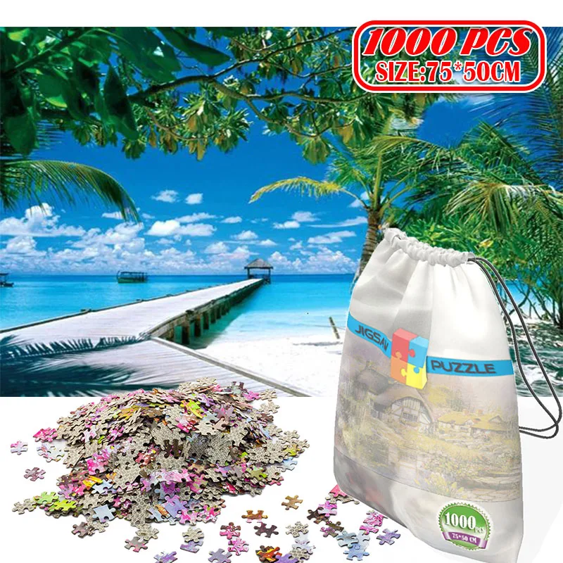 3D Paper Jigsaw Puzzle 1000 pieces wooden toys puzzles for adults Educational Toys Decoration Stickers Sandy Beach
3D Paper Jigsaw Puzzle 1000 pieces wooden toys puzzles for adults Educational Toys Decoration Stickers Sandy Beach