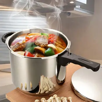 Kitchen Pressure Cooker Household Explosion-Proof Pressure Cooker Kitchen Gas Stove Cooking Pot Cooking Tool (ASA Standard)
Kitchen Pressure Cooker Household Explosion-Proof Pressure Cooker Kitchen Gas Stove Cooking Pot Cooking Tool (ASA Standard)