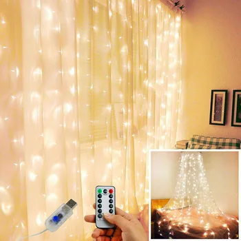 3M LED USB Power Remote Control Curtain Fairy Light Party Garden Christmas Garland LED String Lights Wedding Decoration for Home
3M LED USB Power Remote Control Curtain Fairy Light Party Garden Christmas Garland LED String Lights Wedding Decoration for Home