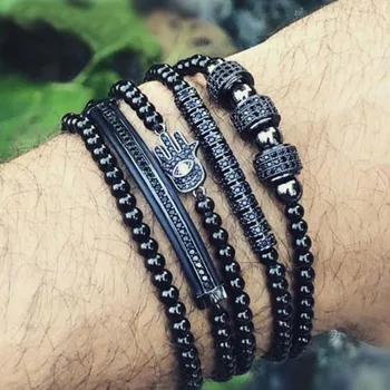 High Quality Men Women Stainless Steel Beads CZ Pave Charm Adjustable Beaded Bracelet Men
High Quality Men Women Stainless Steel Beads CZ Pave Charm Adjustable Beaded Bracelet Men