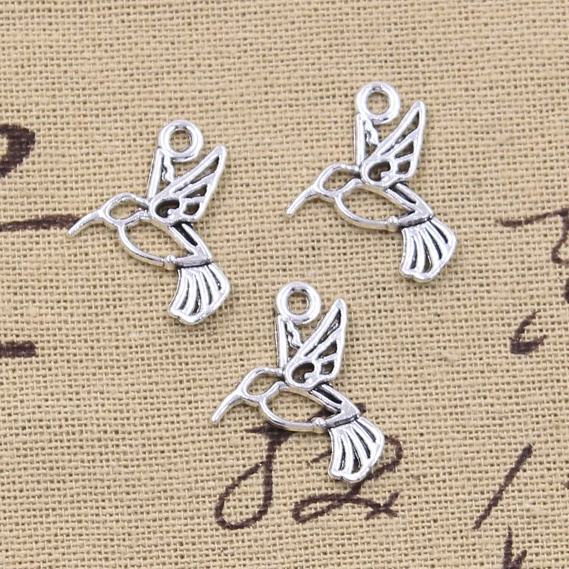 

30pcs Charms Magpie Bird 23x17mm Antique Silver Color Pendants Making DIY Handmade Tibetan Finding Jewelry