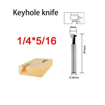 3pcs/set 1/4" Shank Keyhole T-Slot Router Bit Woodworking Cutter for 3/8" 5/16" K4UA
3pcs/set 1/4" Shank Keyhole T-Slot Router Bit Woodworking Cutter for 3/8" 5/16" K4UA