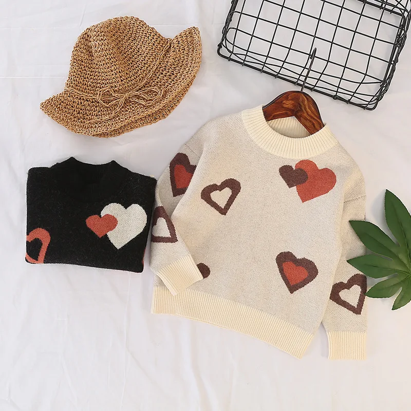 Korean-style Autumn And Winter GIRL'S Sweater Children Knitted Heart Long Sleeve Pullover Base Shirt Taizhou Woollen Sweater Who
Korean-style Autumn And Winter GIRL'S Sweater Children Knitted Heart Long Sleeve Pullover Base Shirt Taizhou Woollen Sweater Who
