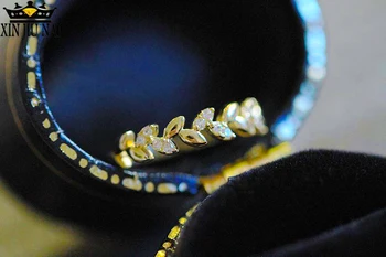 18K Gold Rice, wheat, and moon shape Ring Female Leaf Diamond Ring Fresh and Simple Shredded Diamond Elegant and charming Ring
18K Gold Rice, wheat, and moon shape Ring Female Leaf Diamond Ring Fresh and Simple Shredded Diamond Elegant and charming Ring