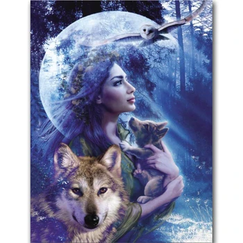 Full Square/Round Drill 5D DIY Diamond Painting Woman Wolf 3D Embroidered Cross Stitch Mosaic Home Decoration 
Full Square/Round Drill 5D DIY Diamond Painting Woman Wolf 3D Embroidered Cross Stitch Mosaic Home Decoration