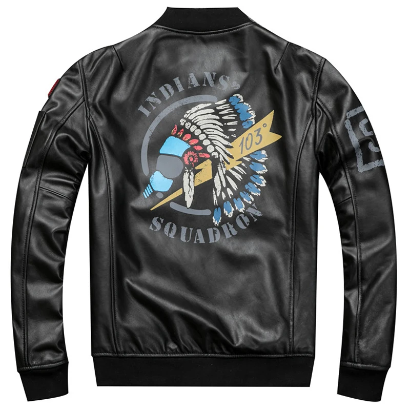 US Air Force Indian Flight Mans Sheepskin Real Leather Jackets and Coats Plus Size XXXXL Short Genuine Leather Jackets For Men
US Air Force Indian Flight Mans Sheepskin Real Leather Jackets and Coats Plus Size XXXXL Short Genuine Leather Jackets For Men