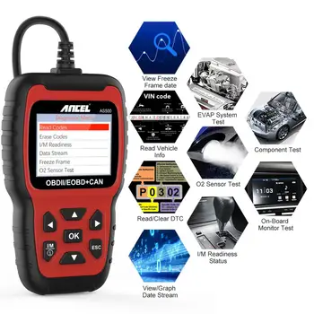 AS 500 OBD 2 Scanner Engine Code Reader Multilingual Free Update ODB2 Automotive Scanner Upgradeable Vehicle inspection Tool
AS 500 OBD 2 Scanner Engine Code Reader Multilingual Free Update ODB2 Automotive Scanner Upgradeable Vehicle inspection Tool