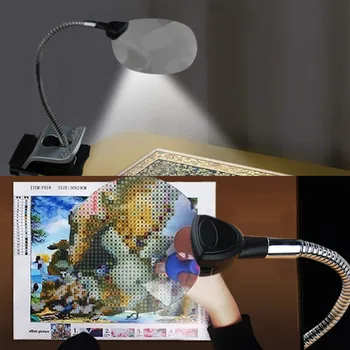 2.5X 5XClip on LED Desk Lamps Illuminating Reading Magnifying Glass Light Tabletop Desktop Lamp
2.5X 5XClip on LED Desk Lamps Illuminating Reading Magnifying Glass Light Tabletop Desktop Lamp