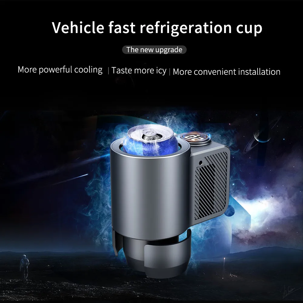 

12V Car Cooling Cup 2-in-1 Car Office Cup Warmer Cooler Smart Car Cup Mug Holder Tumbler Cooling Beverage Drinks Can Summer Cool