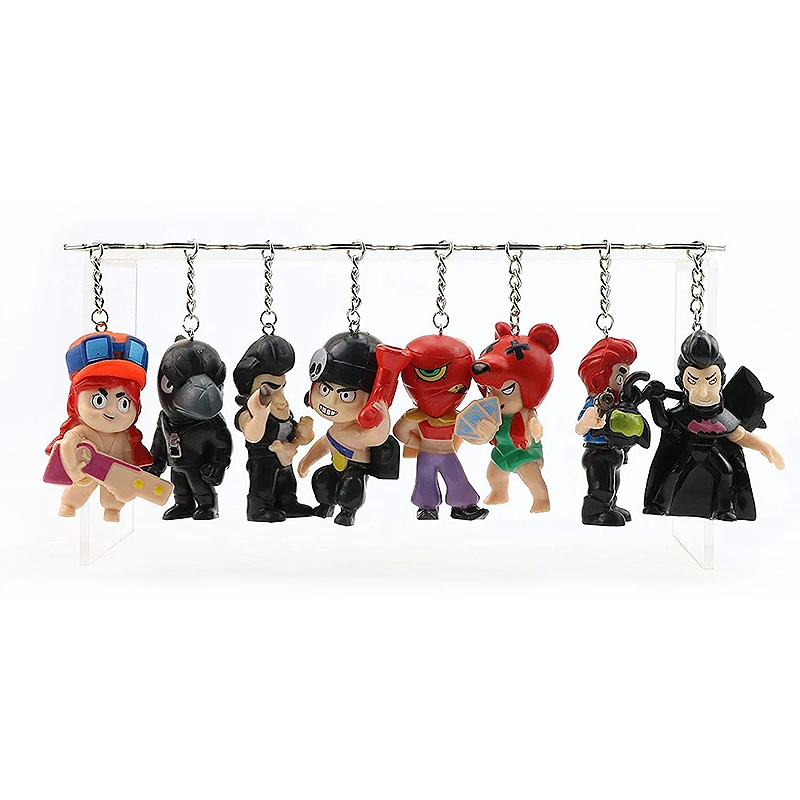 8pieces/set Brawling Stars Keychain Cartoon Game Hero Model Keychain Collection Toys Action Figure Children for Birthday Gifts
8pieces/set Brawling Stars Keychain Cartoon Game Hero Model Keychain Collection Toys Action Figure Children for Birthday Gifts