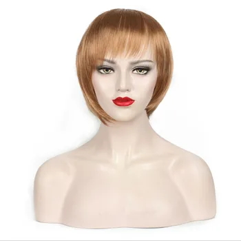brown short wig synthetic hair smooth wig for women silky straight women's wigs MCOLOR
brown short wig synthetic hair smooth wig for women silky straight women's wigs MCOLOR