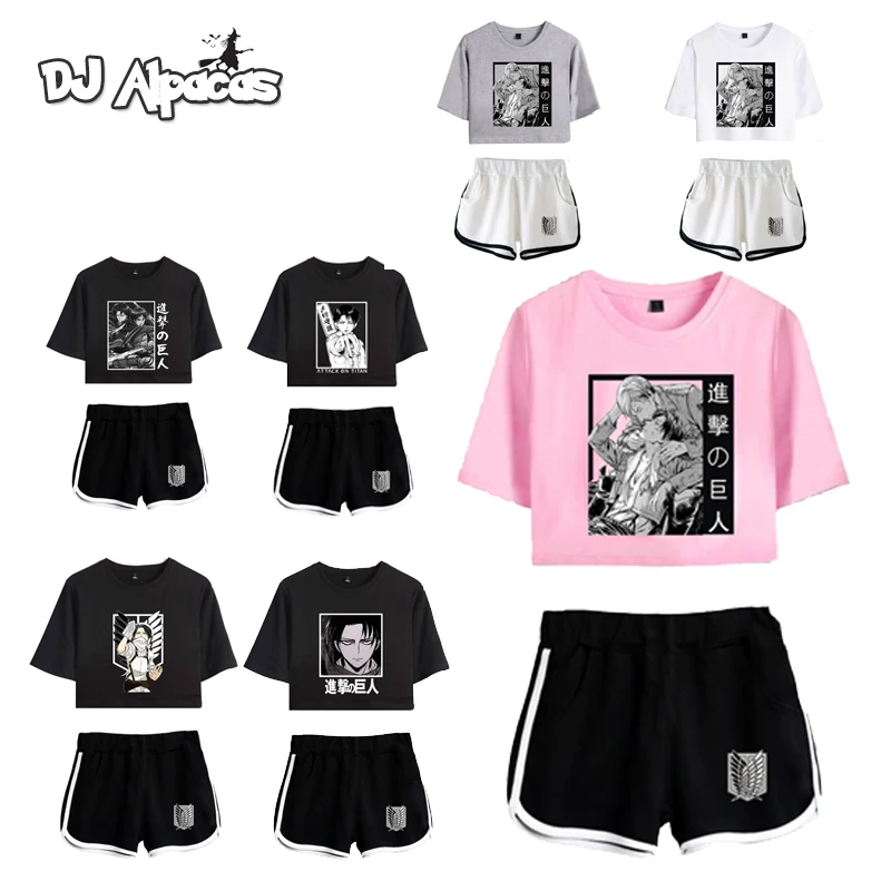Attack on Titan Cosplay Costume Survey Corps Logo Short Sleeve Shirt Sport Suits T Shirt Running Sets Women Girls Tees Shorts
Attack on Titan Cosplay Costume Survey Corps Logo Short Sleeve Shirt Sport Suits T Shirt Running Sets Women Girls Tees Shorts