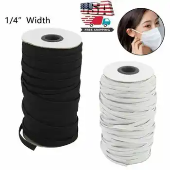 White Black 70/100/160 Yards Elastic Band 3/6mm Elastic Cord Rope Sewing Crafts DIY Mask Bedspread Cuff for Craft Mask Making
White Black 70/100/160 Yards Elastic Band 3/6mm Elastic Cord Rope Sewing Crafts DIY Mask Bedspread Cuff for Craft Mask Making
