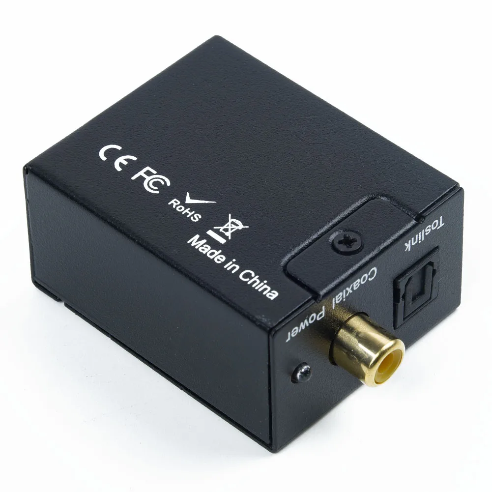 Optical Coaxial Toslink Digital to Analog Audio Converter Adapter RCA L/R Supports sampling rate at 32, 44.1, 48 ,96 and 192 KH
Optical Coaxial Toslink Digital to Analog Audio Converter Adapter RCA L/R Supports sampling rate at 32, 44.1, 48 ,96 and 192 KH
