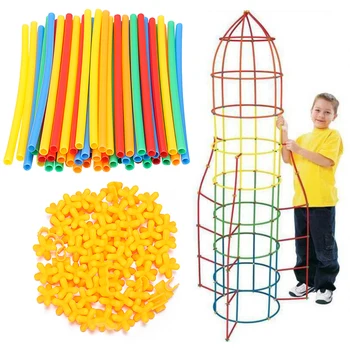 100Pcs Kids Plastic Straws Building Blocks Construction Toys Children Spatial Thinking Games Assembly Toy Development Gifts
100Pcs Kids Plastic Straws Building Blocks Construction Toys Children Spatial Thinking Games Assembly Toy Development Gifts