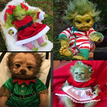 Halloween Masquerade prop Reborn Baby Grinch Toy Realistic Cartoon Latex Doll Christmas Simualtion Doll Kids Christmas Gifts
Halloween Masquerade prop Reborn Baby Grinch Toy Realistic Cartoon Latex Doll Christmas Simualtion Doll Kids Christmas Gifts
