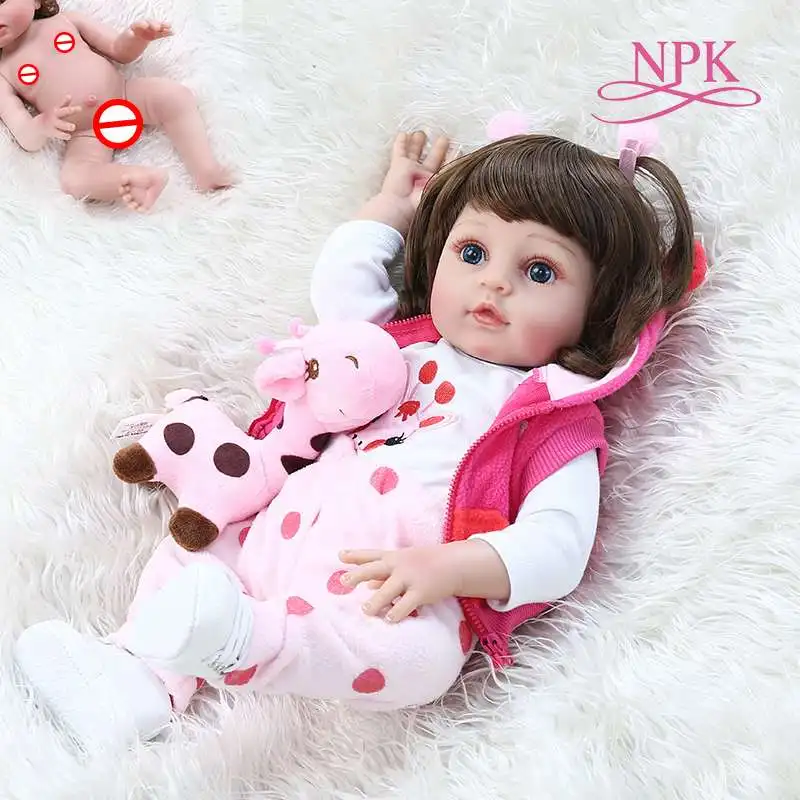 48CM popular full body soft silicone doll reborn baby girl in the giraffe dress set Christmas Gift neborn baby
48CM popular full body soft silicone doll reborn baby girl in the giraffe dress set Christmas Gift neborn baby