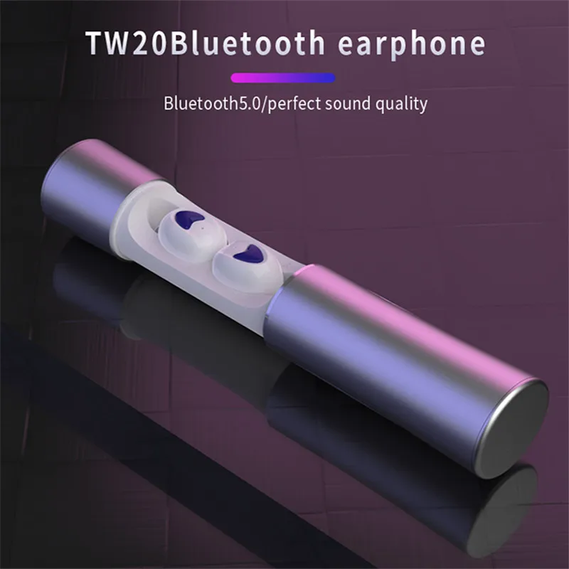 TW20 беспроводные наушники Bluetooth 5 0 мин в ухо Hifi 6D бас стерео Спортивная гарнитура с