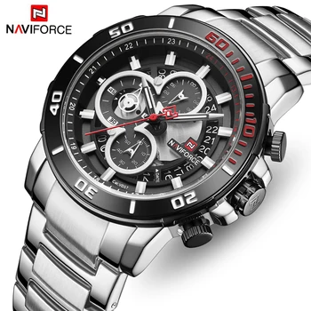 2019 NAVIFORCE Stainless Steel Strap Mens Quartz Watch Waterproof Military Army Man Watches Business Men Clock Relogio Masculino
2019 NAVIFORCE Stainless Steel Strap Mens Quartz Watch Waterproof Military Army Man Watches Business Men Clock Relogio Masculino