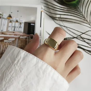 POFUNUO Real 925 Sterling Silver Minimalist Nordic Style 18K Gold Rings Women Fashion Glaze Width Niche Rings Simple Chic Rings 
POFUNUO Real 925 Sterling Silver Minimalist Nordic Style 18K Gold Rings Women Fashion Glaze Width Niche Rings Simple Chic Rings