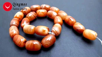 Qingmos Genuine 12*16mm Column Natural Red Striped Agate Beads for Jewelry Making DIY Necklace Bracelet Earring Strands 15" l669
Qingmos Genuine 12*16mm Column Natural Red Striped Agate Beads for Jewelry Making DIY Necklace Bracelet Earring Strands 15" l669