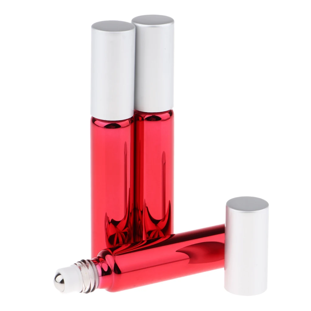 3pcs Empty Refillable Container Essential Oil Roller Bottles Vials 3pcs Empty Refillable Container Essential Oil Roller Bottles Vials