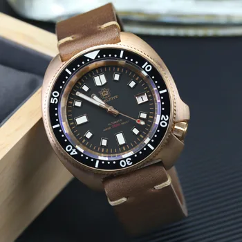 STEELDIVE 1970S Bronze Diving Watch 2020 New Arrival Abalone Bronze Mechanical Watch Automatic Sapphire Crystal NH35A Watch Dive