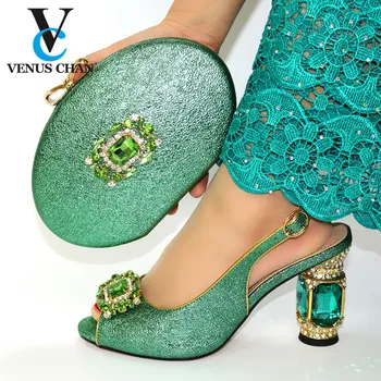 New Coming Matching Lady Shoes and Bag Set In Heels Matching Women Shoes and Bag Set for Royal Wedding in Green Color
New Coming Matching Lady Shoes and Bag Set In Heels Matching Women Shoes and Bag Set for Royal Wedding in Green Color